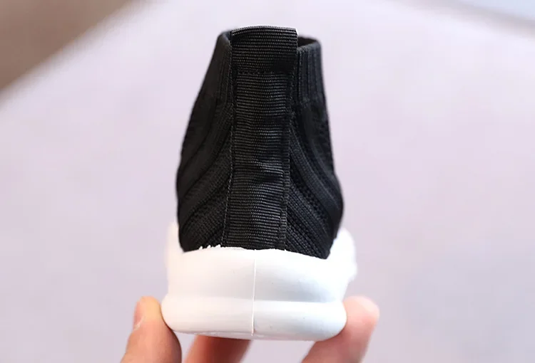 Children's Sneakers Spring Autumn Breathable Girls Causal High-top Socks Shoes Fashion Versatile Kids Causal Boys Running Shoes