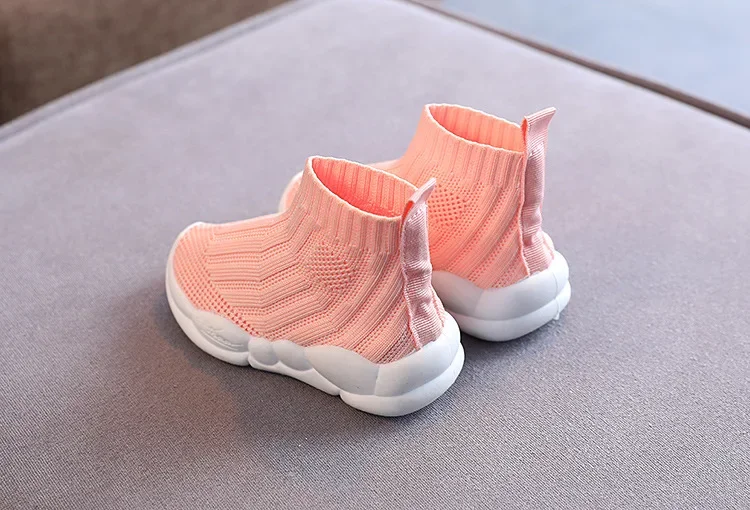 Children's Sneakers Spring Autumn Breathable Girls Causal High-top Socks Shoes Fashion Versatile Kids Causal Boys Running Shoes