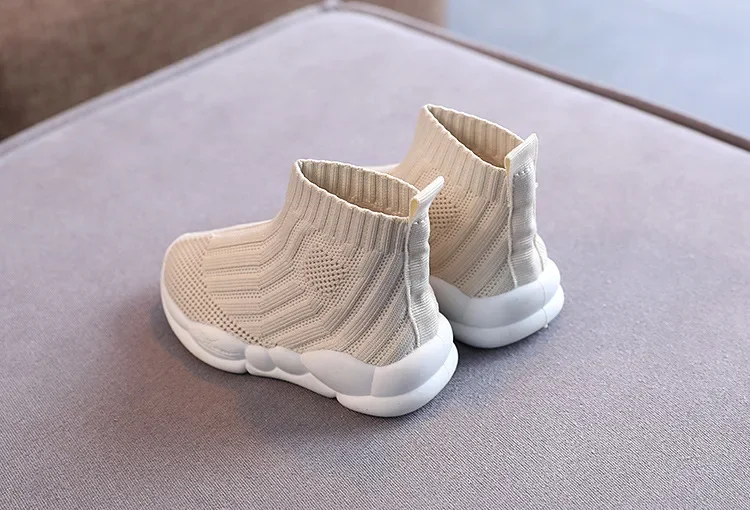Children's Sneakers Spring Autumn Breathable Girls Causal High-top Socks Shoes Fashion Versatile Kids Causal Boys Running Shoes