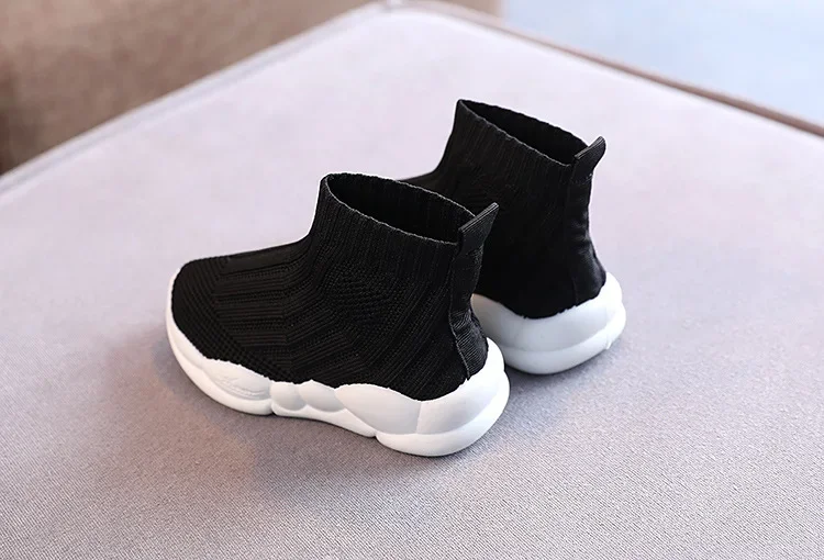 Children's Sneakers Spring Autumn Breathable Girls Causal High-top Socks Shoes Fashion Versatile Kids Causal Boys Running Shoes