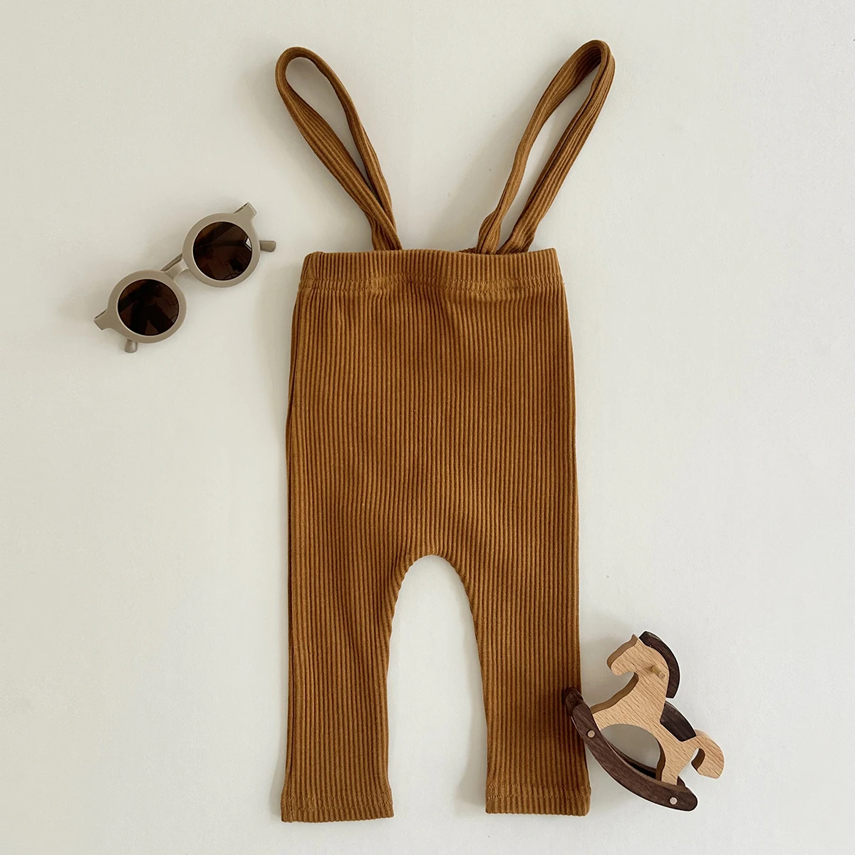 Toddler Fall Clothes Baby Pants Pure Cotton Jumpsuit Basic Elasticity Pants Girls Boys Pp Pants Baby Strap Overalls 0-18M