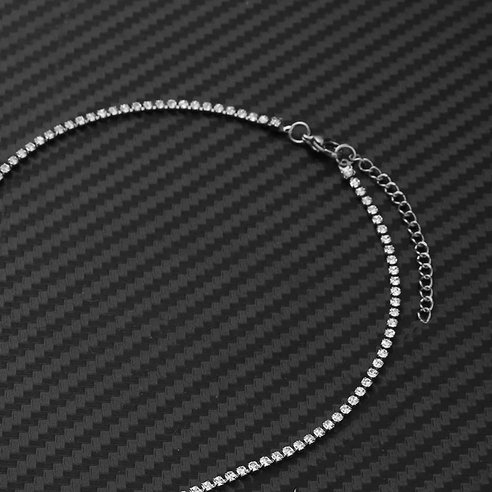 Dainty Tennis Chain Choker Necklace Female Gold Silver Color Stainless Steel Cubic Zirconia Neck Chains for Women Jewelry Gift