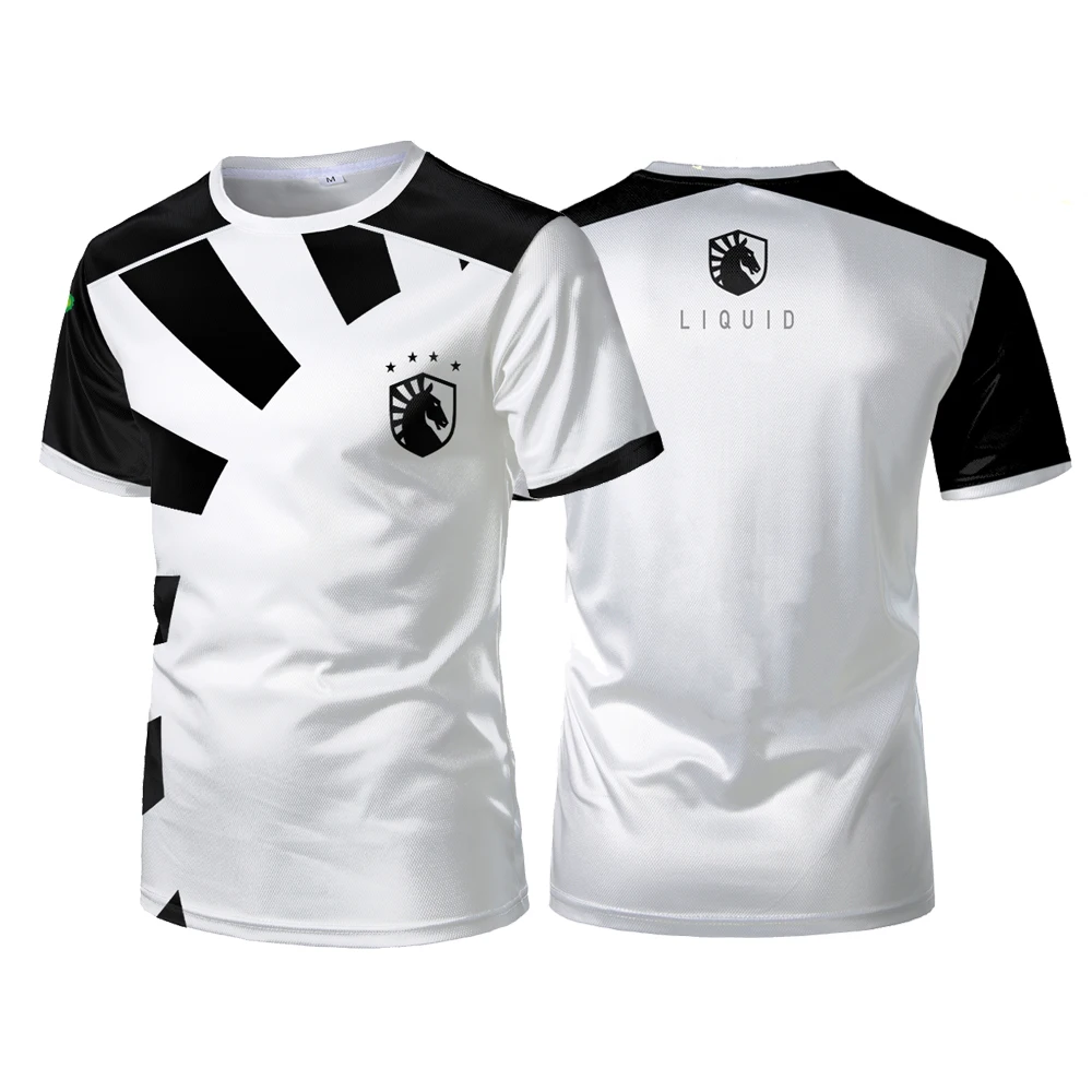 Liquid Team Team Uniforms CS:GO E-sports Competition Training Suits Men's Sports T-shirts Breathable Casual Oversized Tops Tees