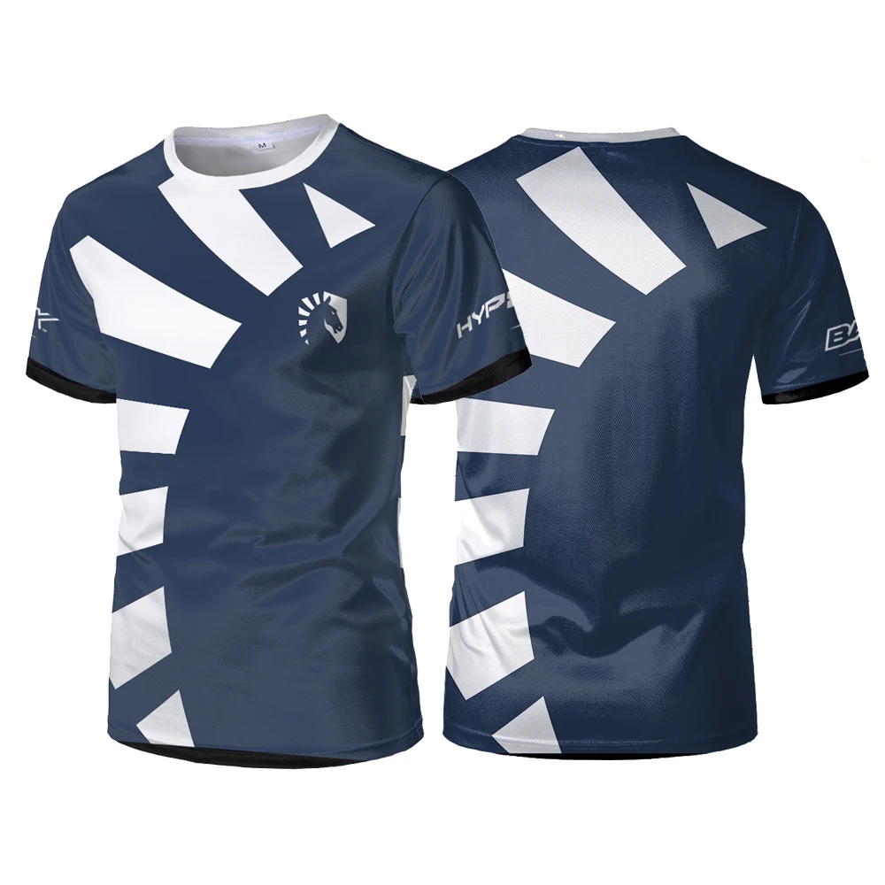 Liquid Team Team Uniforms CS:GO E-sports Competition Training Suits Men's Sports T-shirts Breathable Casual Oversized Tops Tees