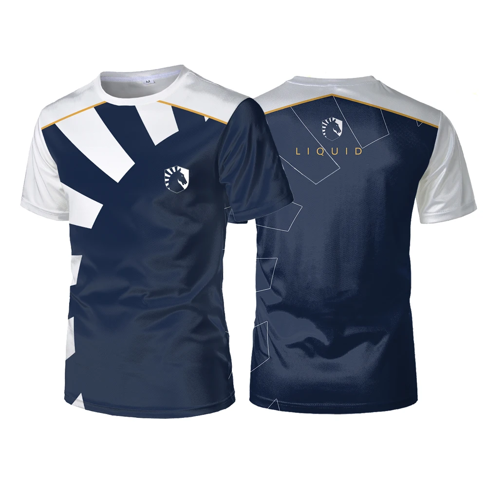 Liquid Team Team Uniforms CS:GO E-sports Competition Training Suits Men's Sports T-shirts Breathable Casual Oversized Tops Tees