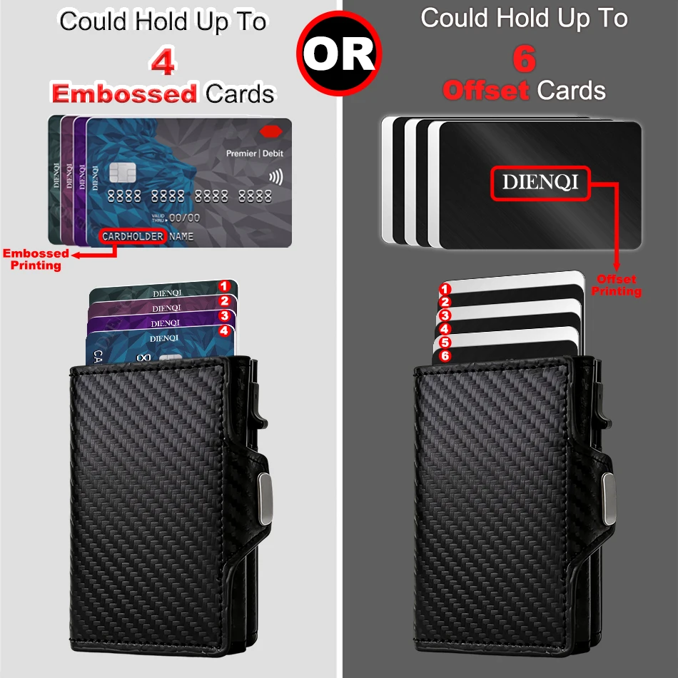 DIENQI Card Holder Men Wallets PU Leather RFID Blocking Slimwallet Fashion ID Cardholder Mens Portable Slim Vallet For Women
