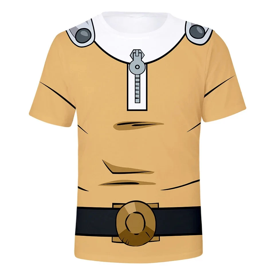 Anime One Punch Man Saitama Cosplay Clothing 3D Printed Men/Women T-shirts Summer Short sleeve Tee Kid Tops Oversized Streetwear