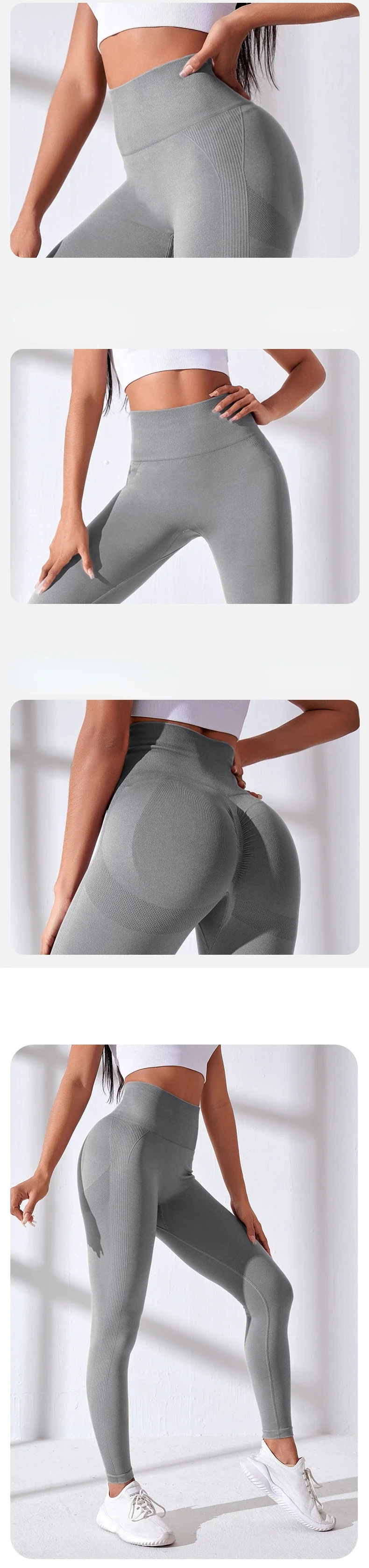 High Waist Yoga Leggings Women Seamless Knit Pants Gym Piltates Trainning Sexy Hip Liftting Stretchy Skiiny Sports Leggings