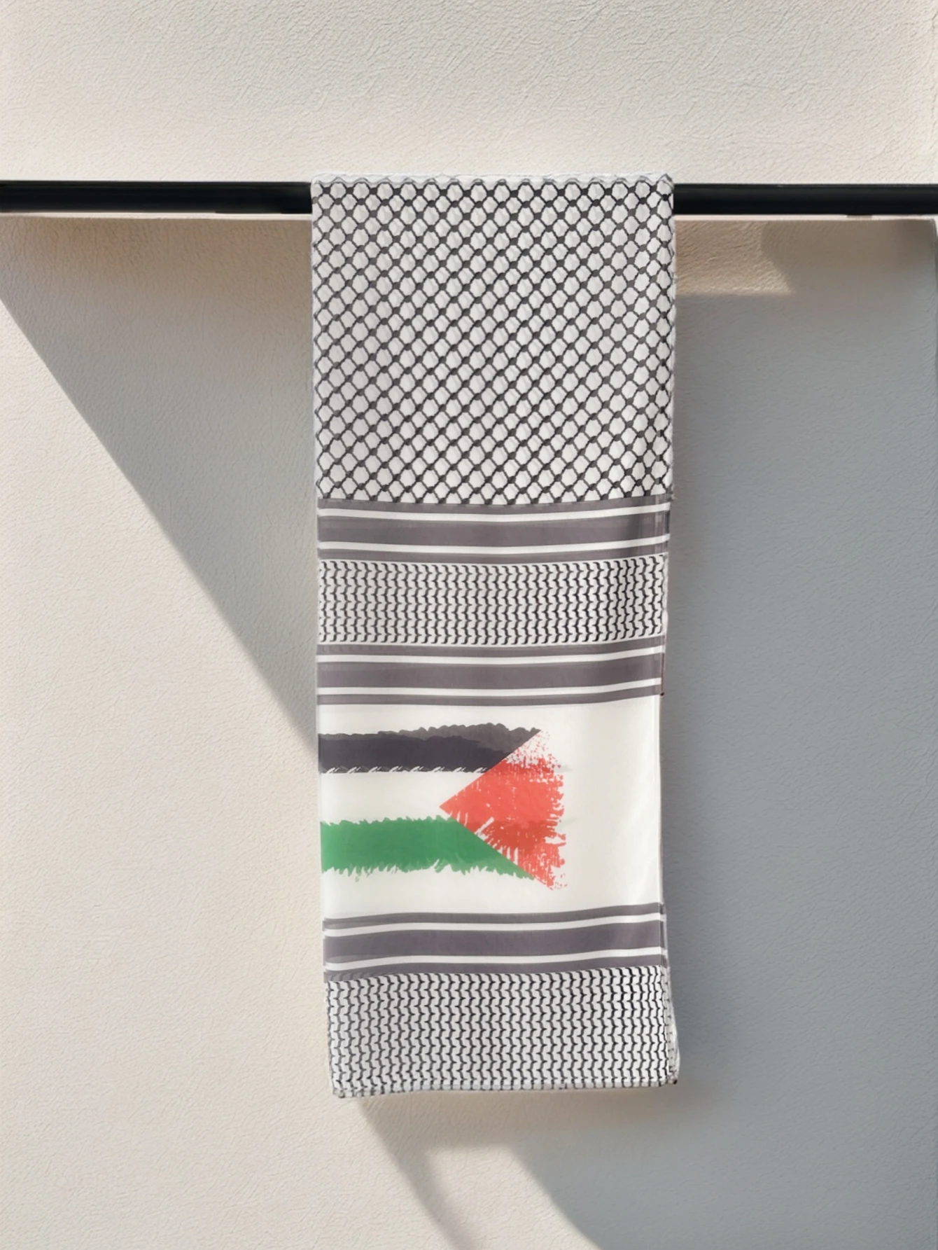 11 Color Muslim Keffiyeh Hijab Chiffon Print Shawl Kufiyya Saudi Fashion Lady Soft Headwraps Geometric Style Arab Kaffiyeh Scarf