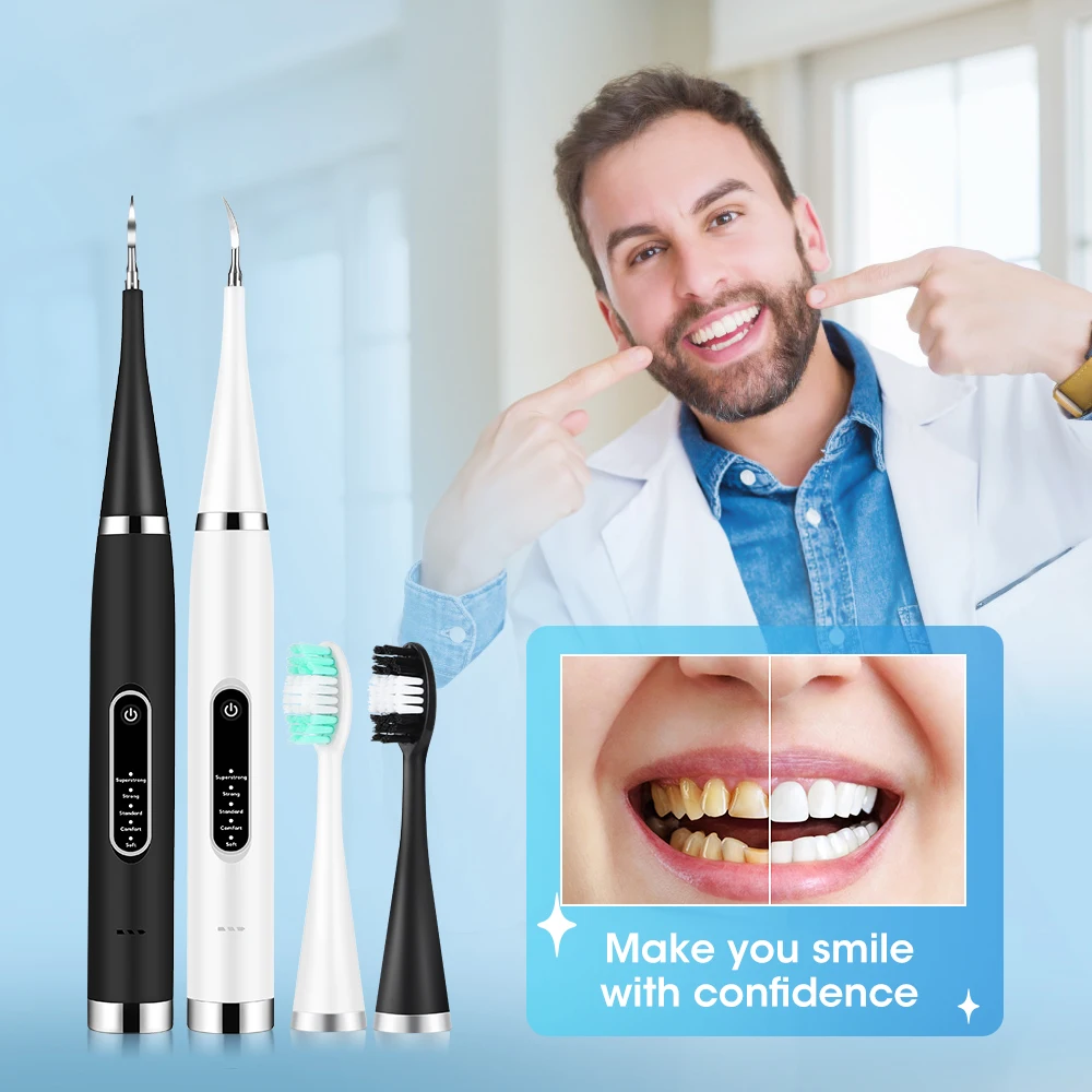 Electric Dental Scaler For Teeth Tartar Stain Tooth Calculus Remover Electric Teeth Plaque Cleaner Dental Stone Removal