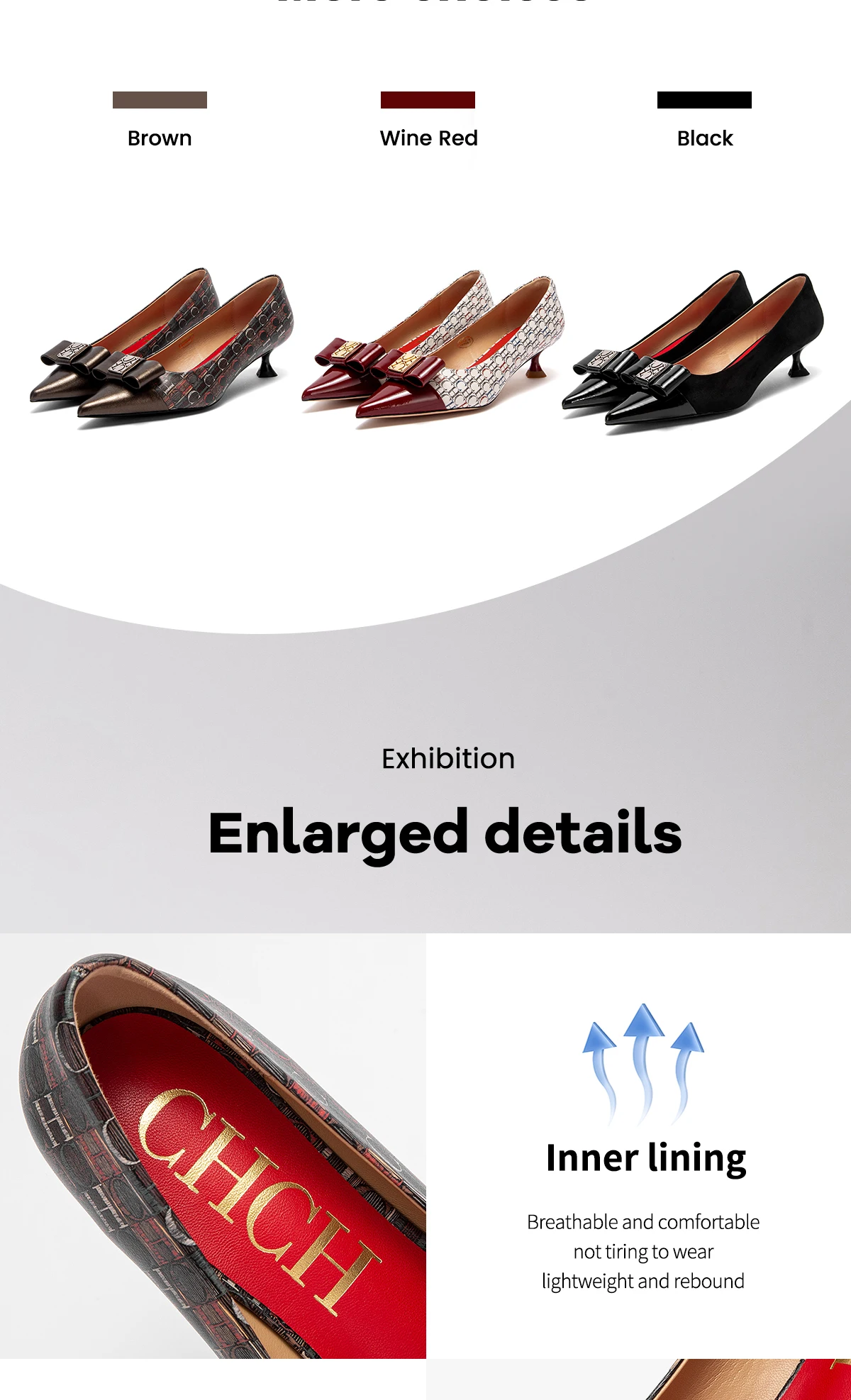 CHCH Women's High Heels Winter Anti Velvet Women's Shoes Business Dinner Black Heels 5cm