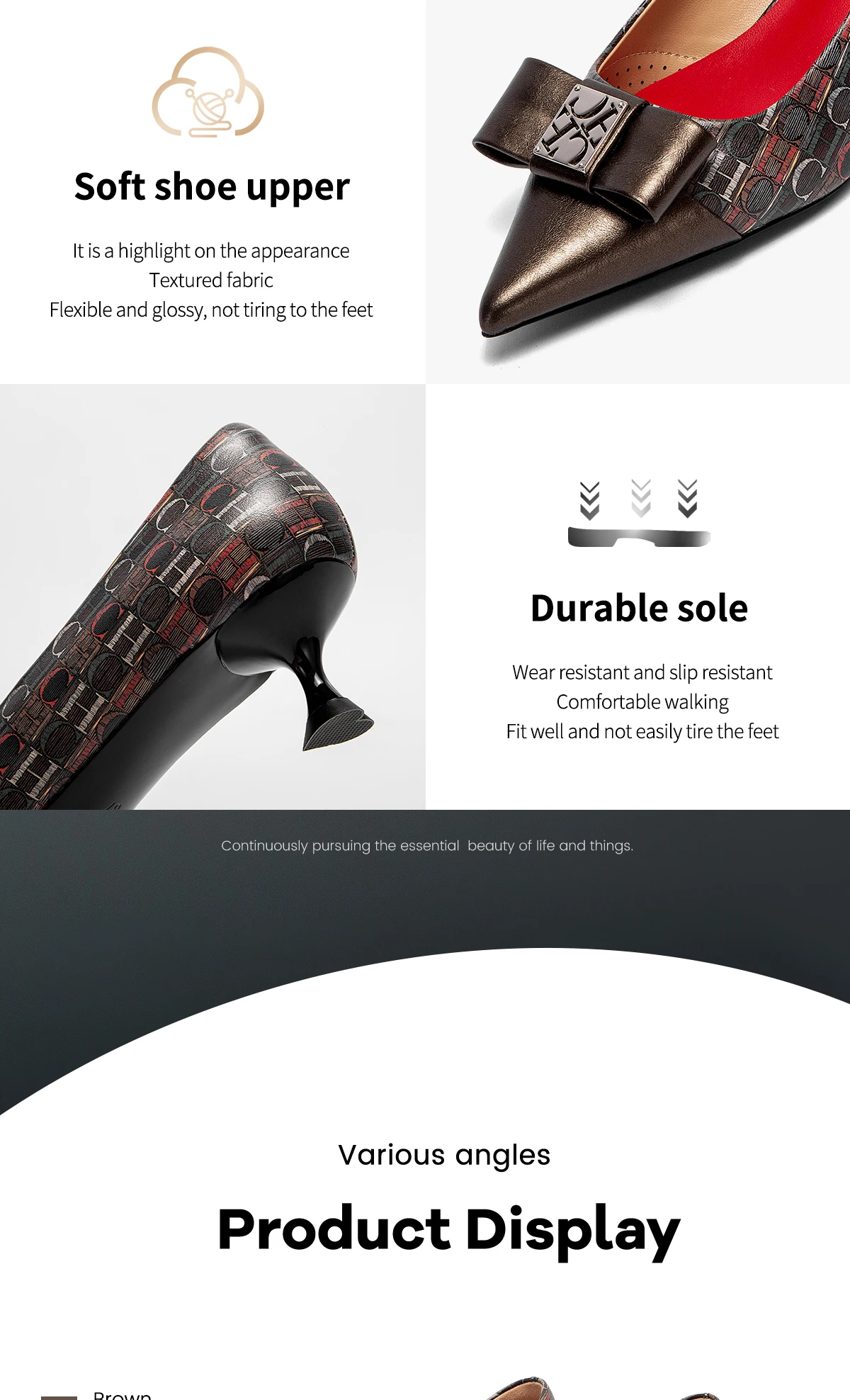 CHCH Women's High Heels Winter Anti Velvet Women's Shoes Business Dinner Black Heels 5cm