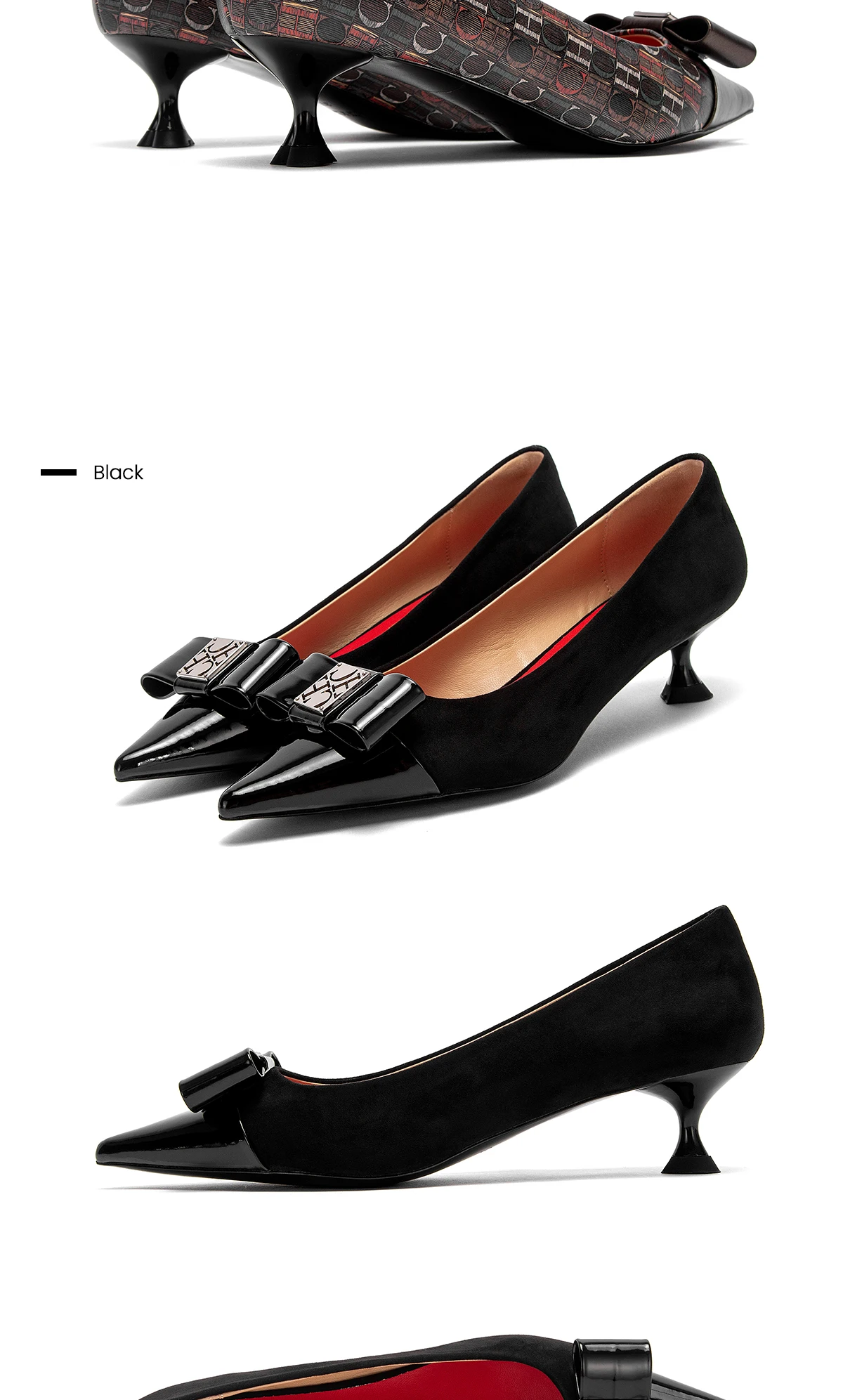 CHCH Women's High Heels Winter Anti Velvet Women's Shoes Business Dinner Black Heels 5cm