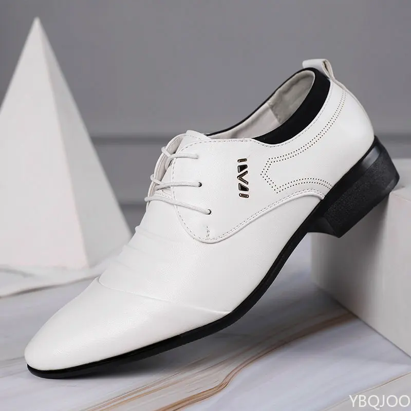 New Men's plus size shoes Trendy versatile business Flats Fashion comfort leather shoes Wedding party Male formal footwear Homme