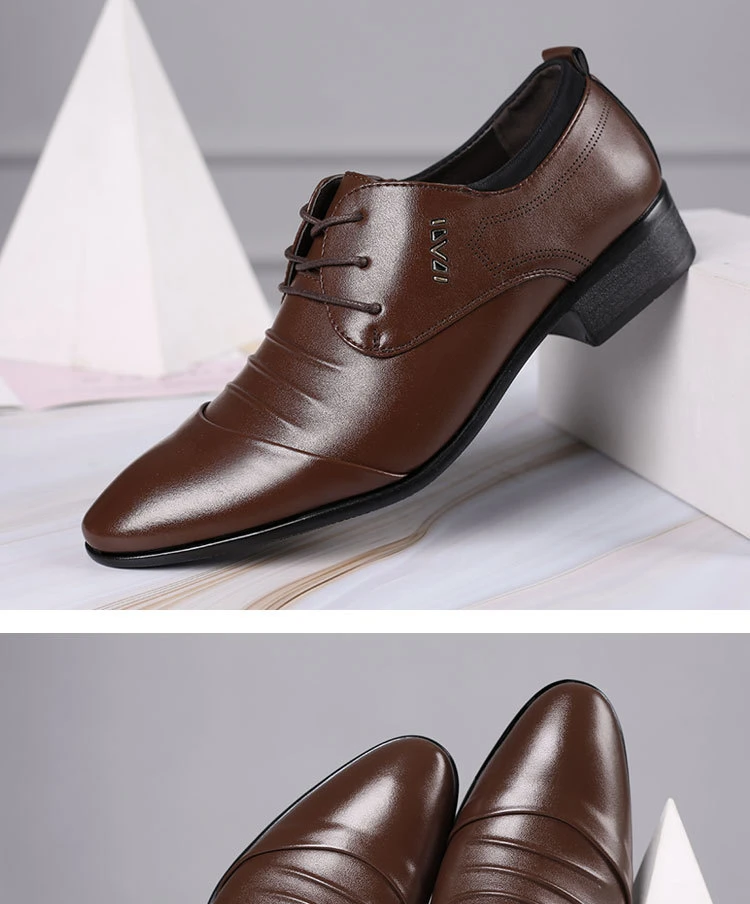 New Men's plus size shoes Trendy versatile business Flats Fashion comfort leather shoes Wedding party Male formal footwear Homme