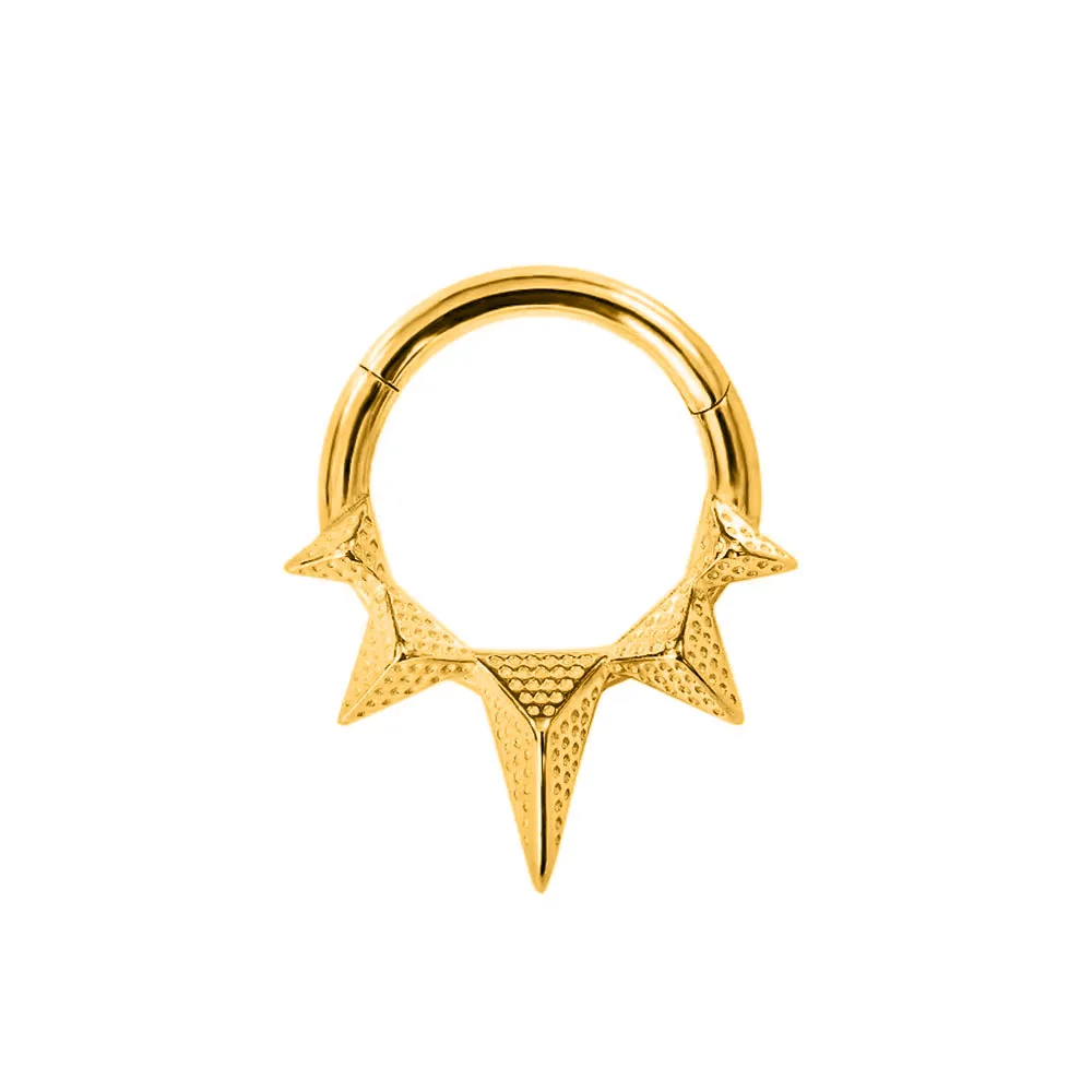 Tusk Flower Heart Waterdrop Moon Branch Chain Septum Piercing Daith Conch Hoop Earring Clicker Segment Ring 316 Surgical Steel