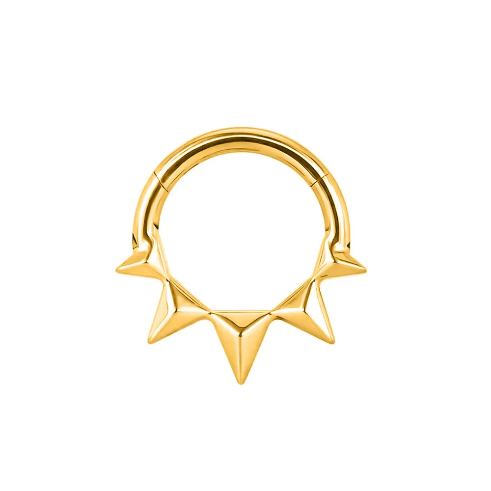Tusk Flower Heart Waterdrop Moon Branch Chain Septum Piercing Daith Conch Hoop Earring Clicker Segment Ring 316 Surgical Steel