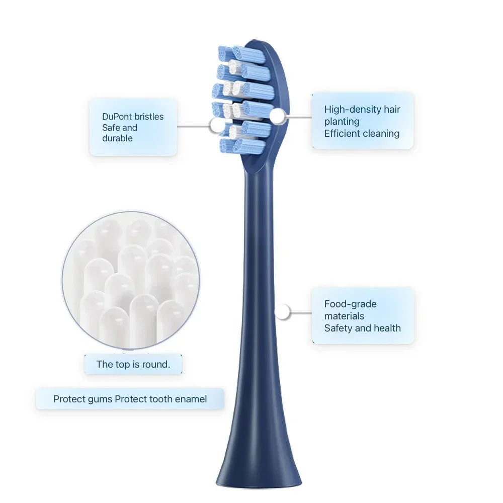 For FLYCO FT7105/FT7106/FT7108/FT7205/TH01 Electric Toothbrush Replacement Toothbrush Heads Soft Bristle Nozzles,4-16pcs