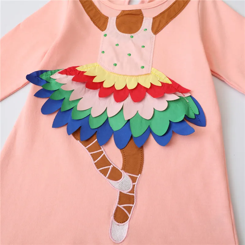 Jumping Meters 6-12T Hot Selling Princess Girls Dresses Fairy Tale Embroidery Autumn Spring Children's Costume Long Sleeve Dress