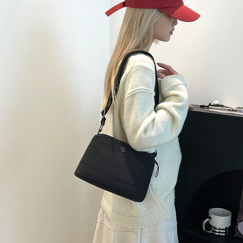 Women's Waterproof Nylon Multilayer Crossbody Bag Ladies Large Capacity Handbags Purse Female Casual Shoulder Pillow Bags
