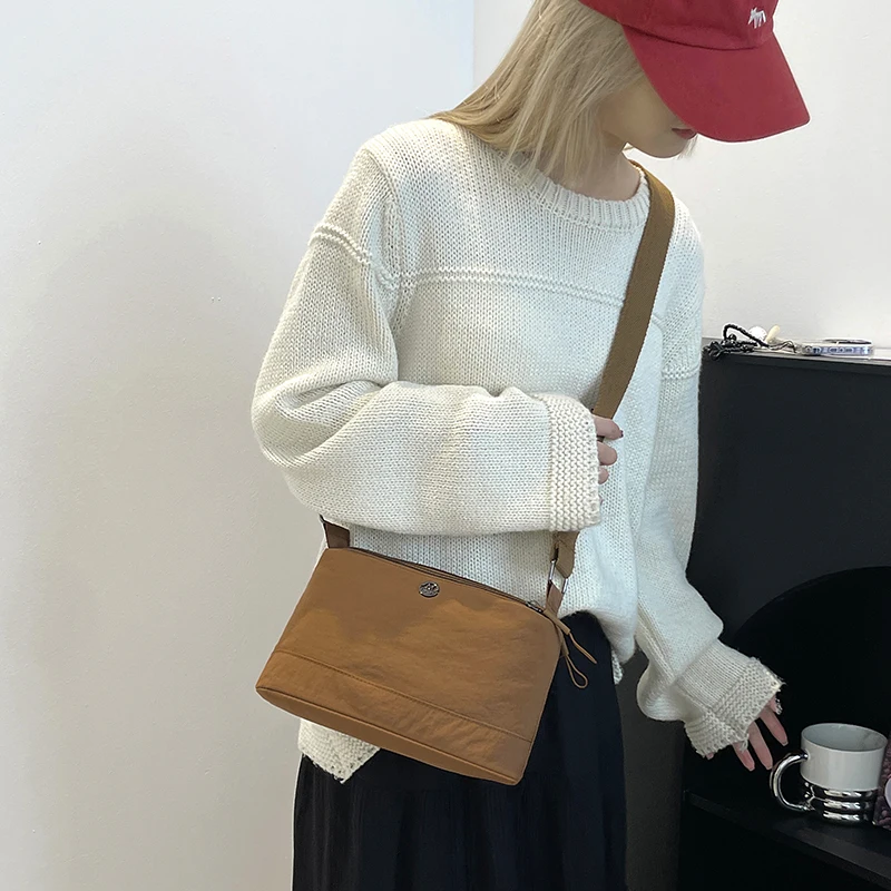 Women's Waterproof Nylon Multilayer Crossbody Bag Ladies Large Capacity Handbags Purse Female Casual Shoulder Pillow Bags