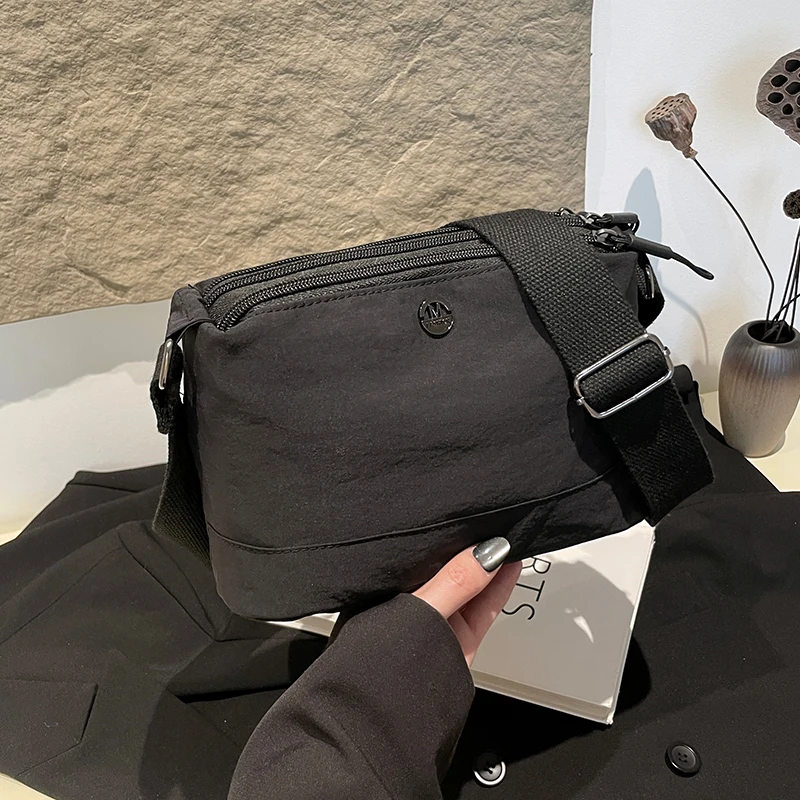 Women's Waterproof Nylon Multilayer Crossbody Bag Ladies Large Capacity Handbags Purse Female Casual Shoulder Pillow Bags