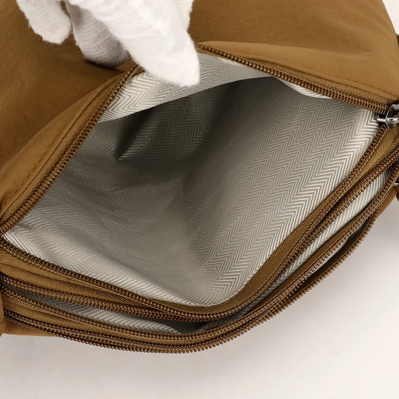 Women's Waterproof Nylon Multilayer Crossbody Bag Ladies Large Capacity Handbags Purse Female Casual Shoulder Pillow Bags