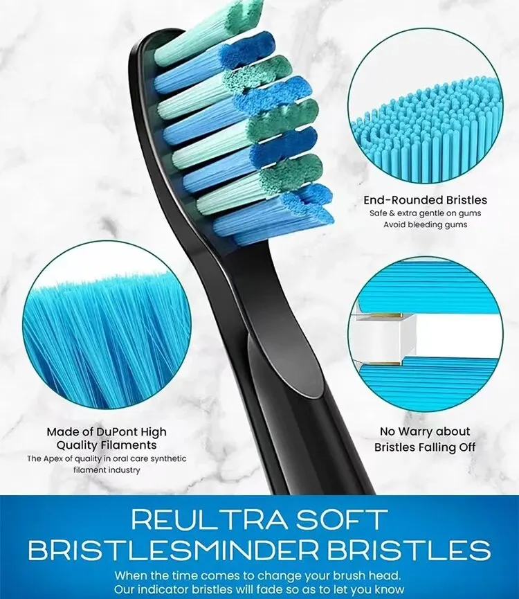 Replacement Brush Heads For Seago/Fairywill Electric Toothbrush FW/SG 507/508/515/551/917/959/908 Dupont Bristle Brush