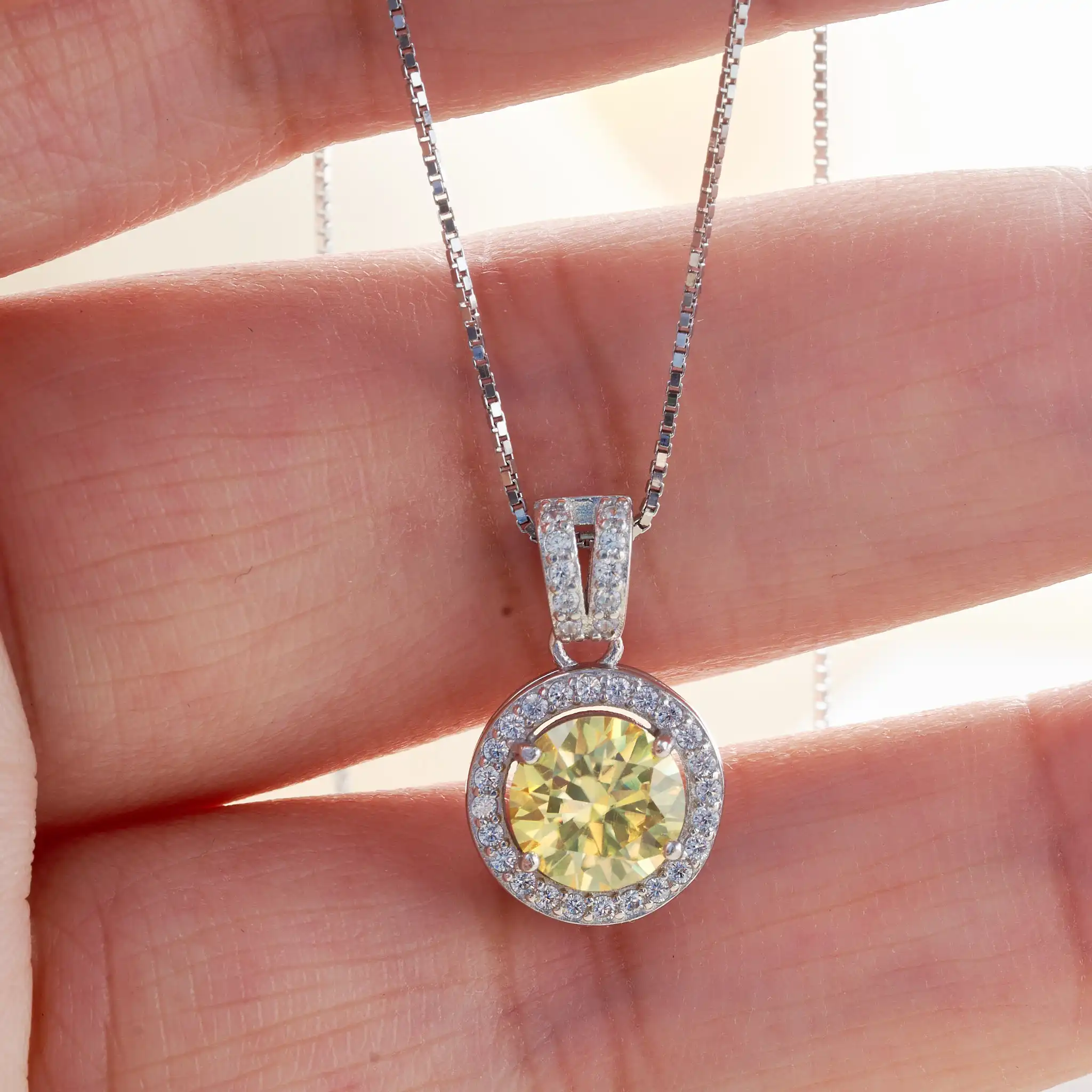 JoyceJelly 2ct Total Moissanite Jewelry Set Sterling Silver 925 Necklace Earrings Fine Jewerly Wedding Set Pass Dismond Tester