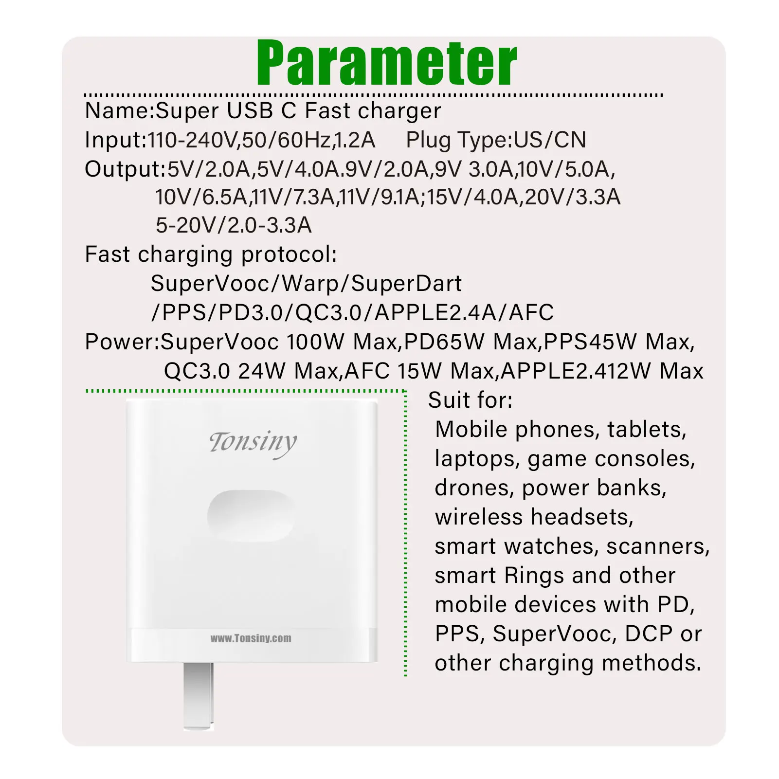 For OnePlus charger SuperVooc 240W realme superdart adapter oppo wall adapter PD65W for macbook iPhone Samsung tablet PPS charge