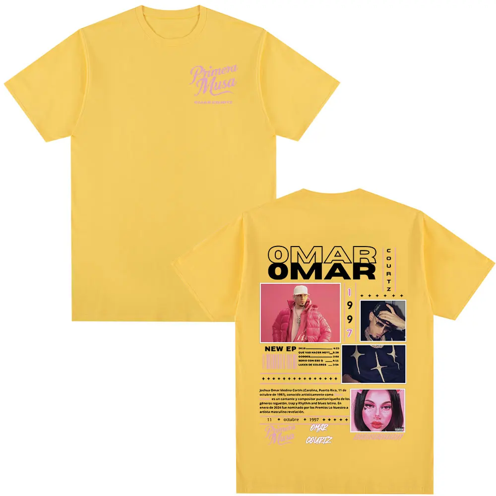 Omar Courtz Primera Musa Album Tour Merch T Shirt Men Women Clothing Hip Hop Fashion T-shirt Casual Cotton Short Sleeve T-shirts