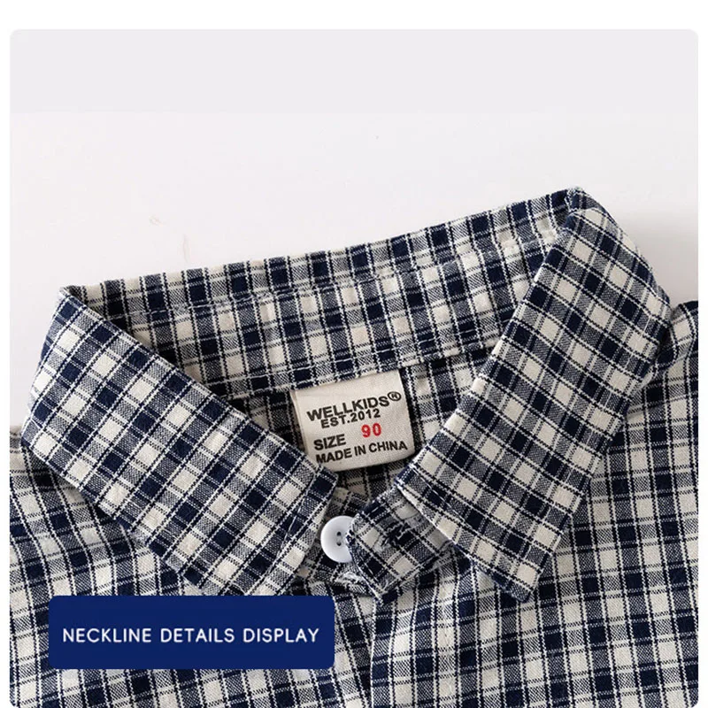 2PCS Summer Kids Boys Plaid Set Turn Down Collar Boys Polo Style Short Sleeve T-shirt + Shorts Children Polo Tee Outfit