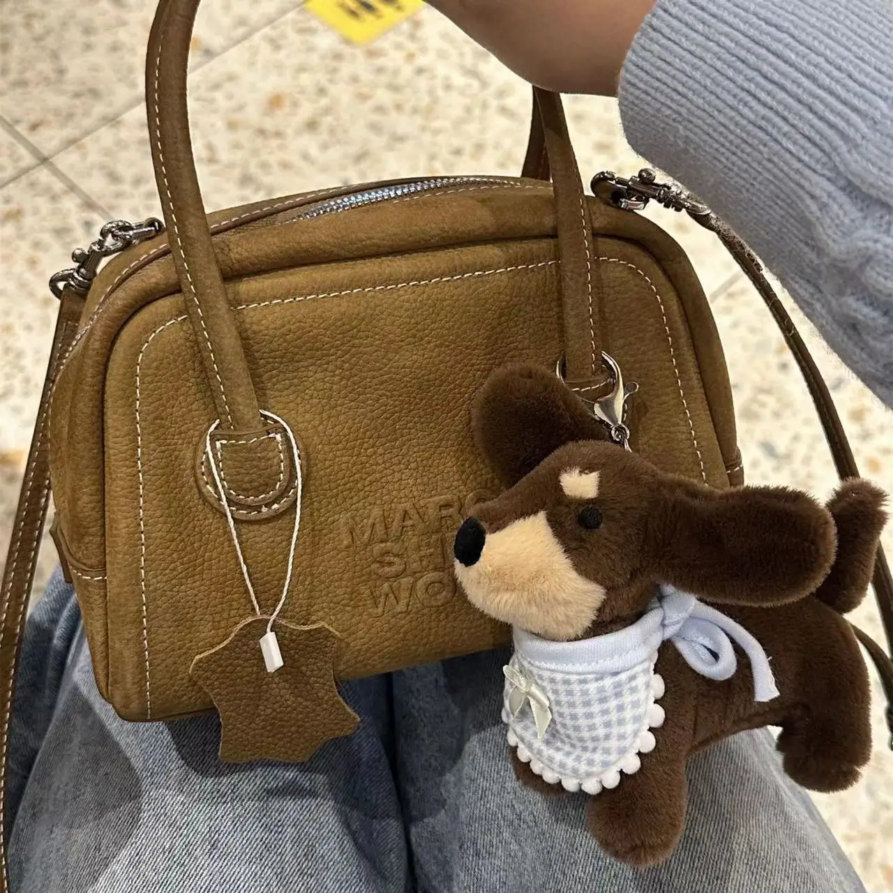 Cartoon Plush Dachshund Keychains For Women Y2k Bag Pendant Couple Car Key Chains Jewelry Gift Decoration Accessories