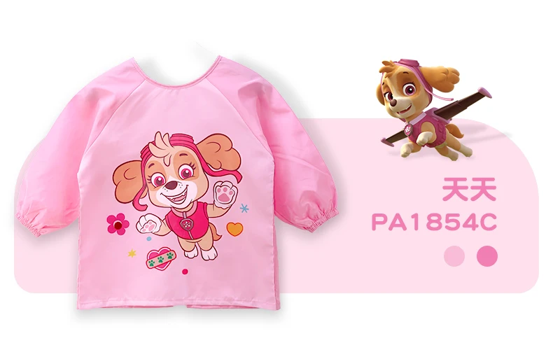 1PC Genuine Paw Patrol Waterproof Eating Smock Infant Toddler Baby Cartoon Long Sleeve Art Apron Feeding Bib for Boys Girls