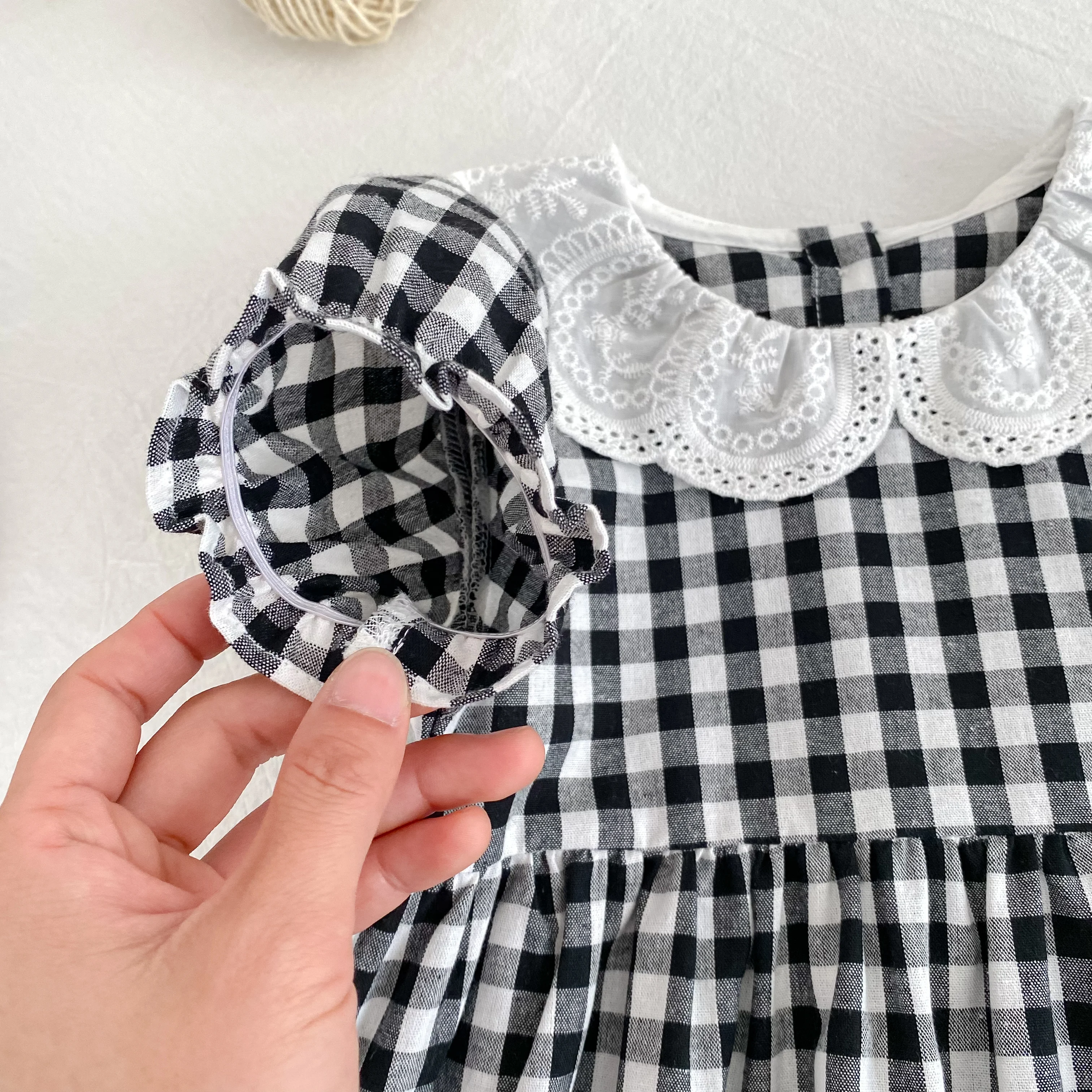 0-6Y Sister Clothes Dress Summer Newborn Baby Girls Sister Grid Dress Toddler Jumpsuit Baby Clothes Infant Girls Children Dress