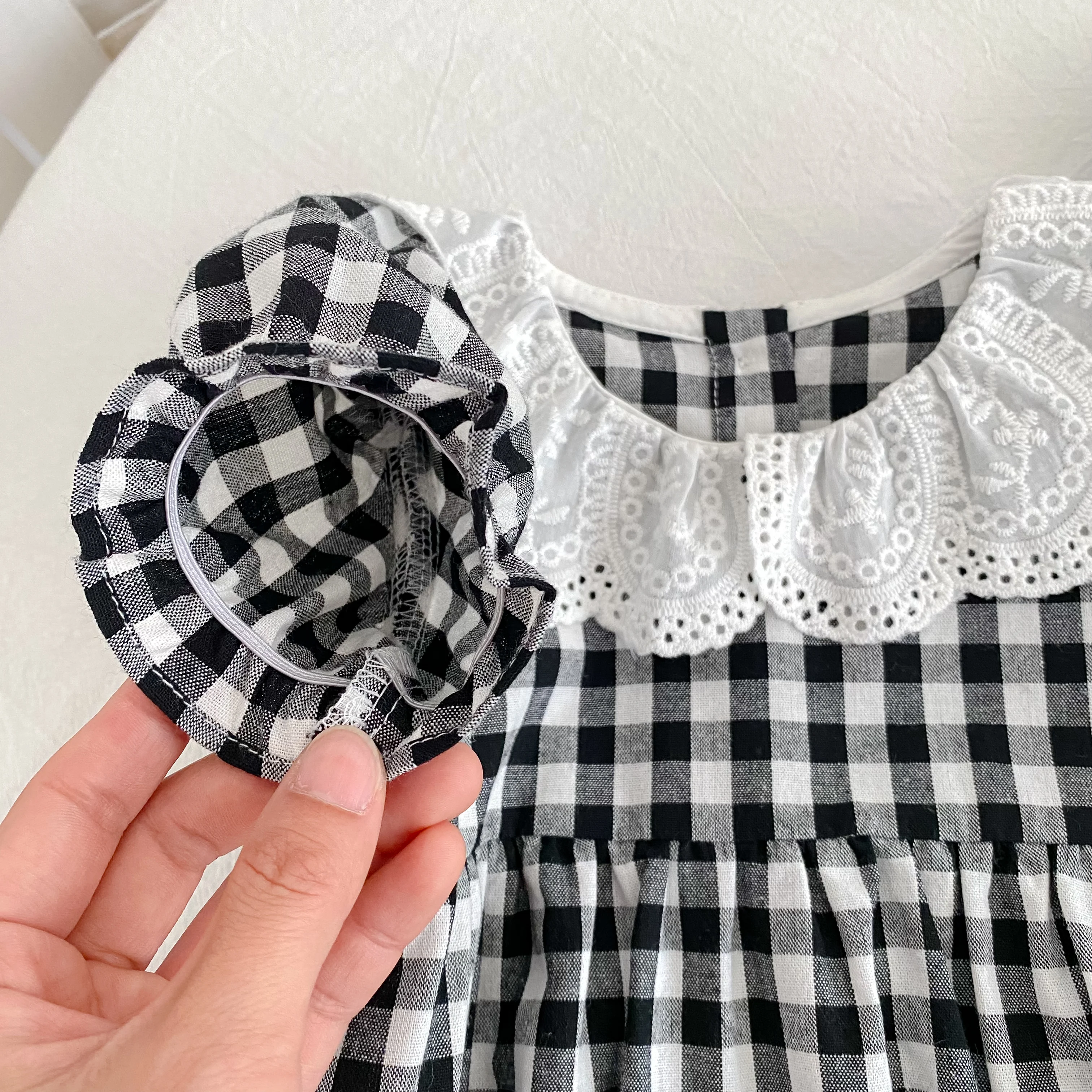 0-6Y Sister Clothes Dress Summer Newborn Baby Girls Sister Grid Dress Toddler Jumpsuit Baby Clothes Infant Girls Children Dress
