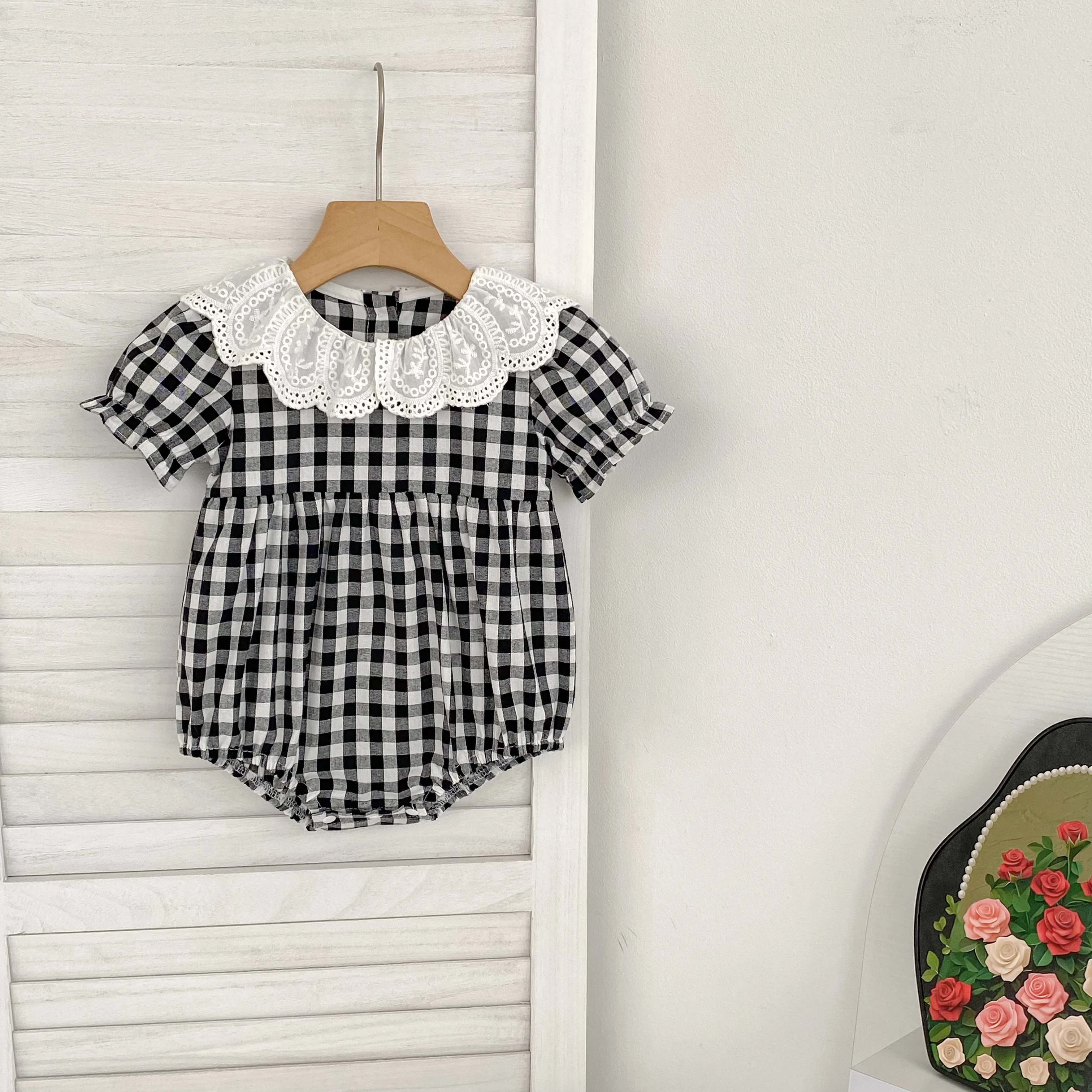 0-6Y Sister Clothes Dress Summer Newborn Baby Girls Sister Grid Dress Toddler Jumpsuit Baby Clothes Infant Girls Children Dress