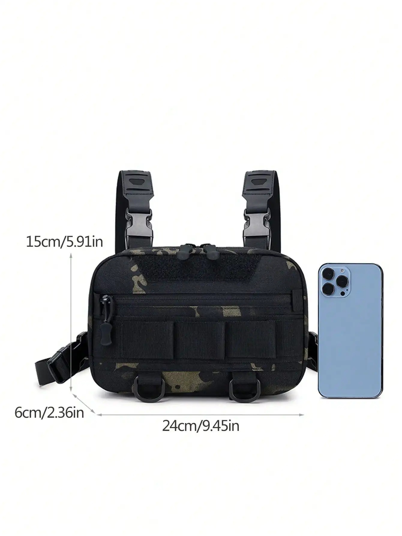 Fishing Chest Bag for Men, Molle Tactical Vest Backpack with Waist Strap Outdoor Climbing, Camping, Hiking Travel Gear  Storage