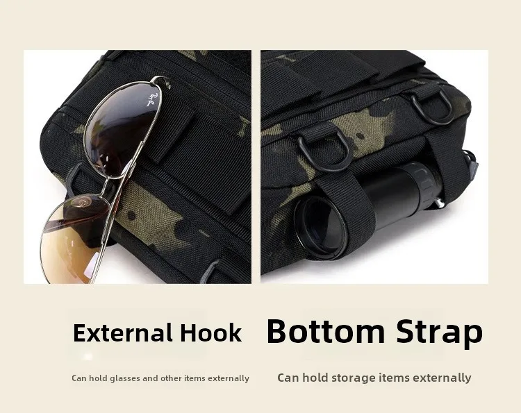 Fishing Chest Bag for Men, Molle Tactical Vest Backpack with Waist Strap Outdoor Climbing, Camping, Hiking Travel Gear  Storage