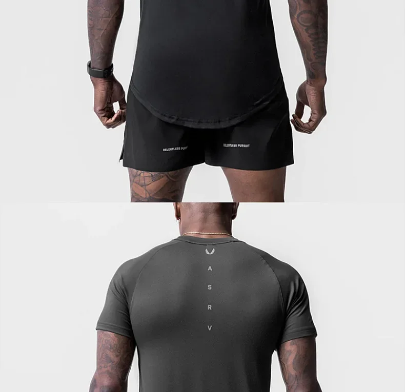 Men's Quick Dry Fitness T-Shirt Gym Running Sportswear Summer Breathable Workout Tee Bodybuilding Muscle Shirt Casual Activewear