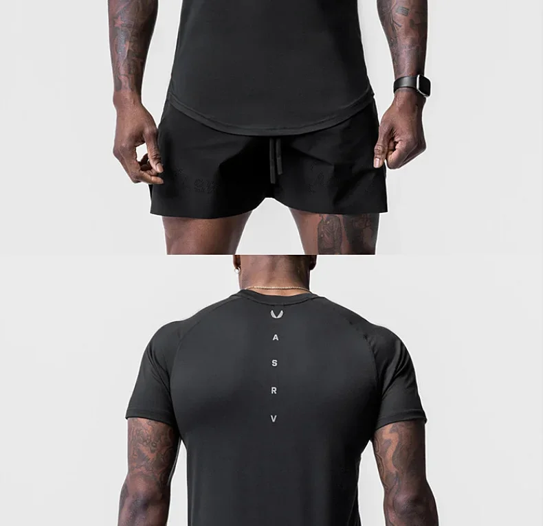Men's Quick Dry Fitness T-Shirt Gym Running Sportswear Summer Breathable Workout Tee Bodybuilding Muscle Shirt Casual Activewear