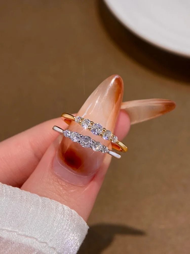 925 Sterling Silver Fashion Classic Gorgeous Shiny Zircon Ring For Women Engagement Wedding Luxury High Quality Fine Jewelry