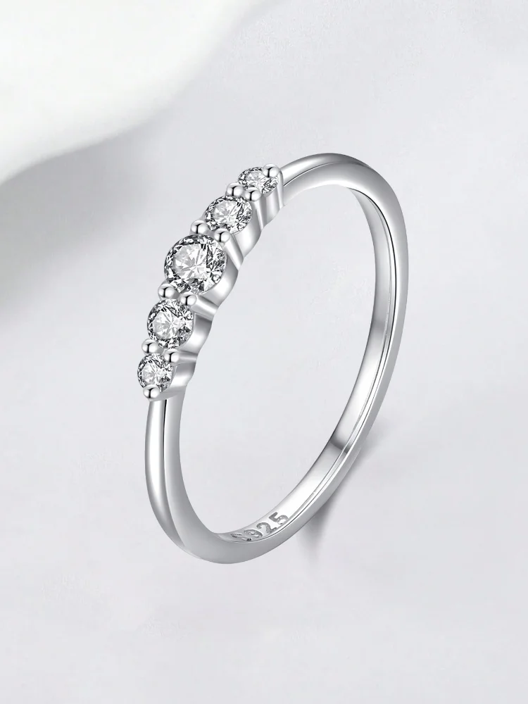 925 Sterling Silver Fashion Classic Gorgeous Shiny Zircon Ring For Women Engagement Wedding Luxury High Quality Fine Jewelry