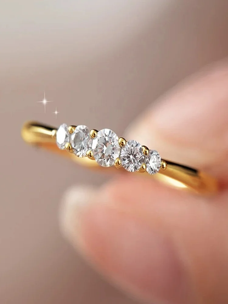 925 Sterling Silver Fashion Classic Gorgeous Shiny Zircon Ring For Women Engagement Wedding Luxury High Quality Fine Jewelry
