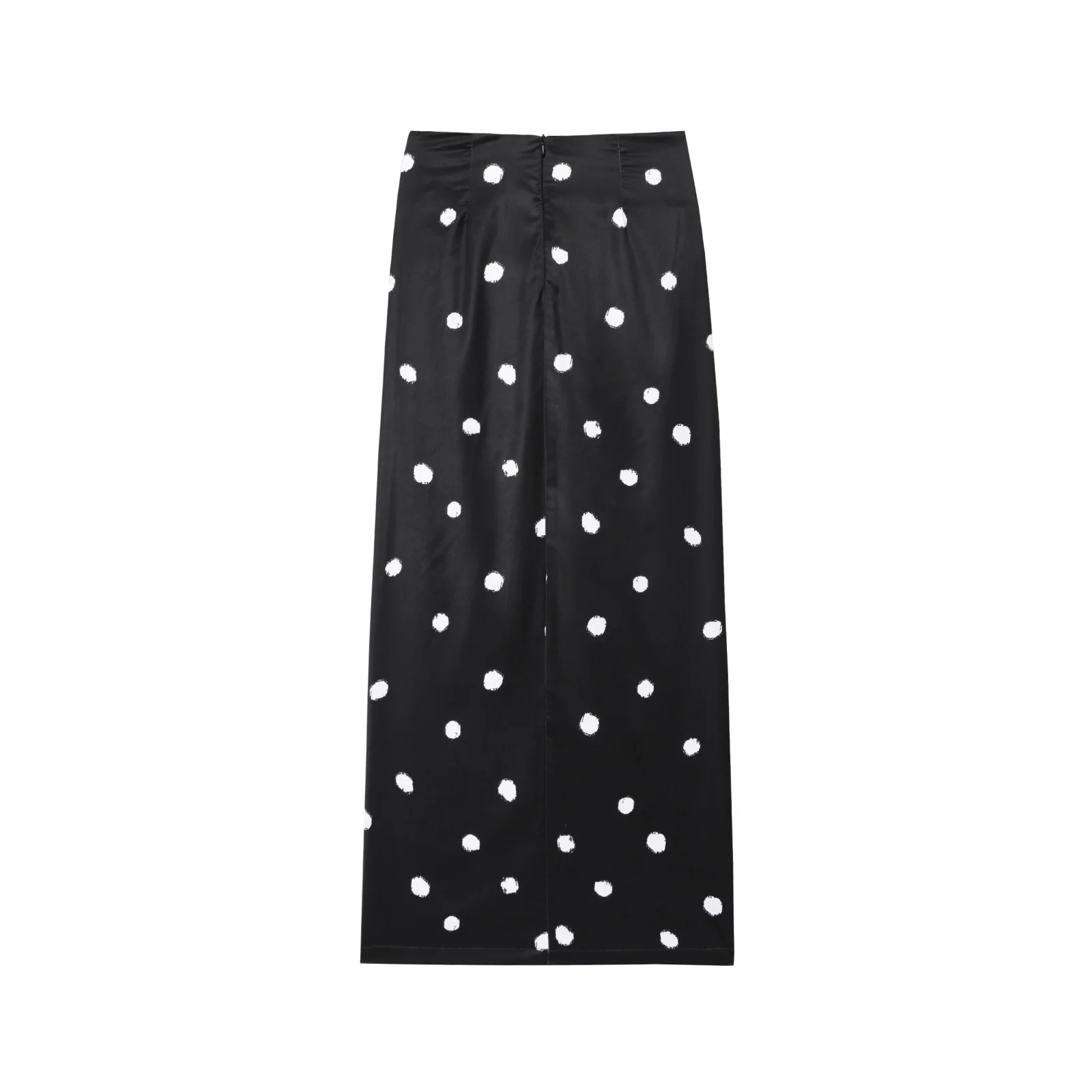 TFAFXY 2025 Polka Dot Skirt Women Wrap Ruched Midi Skirt Woman New Fashion Elegant Long Skirts For Women Party Skirts