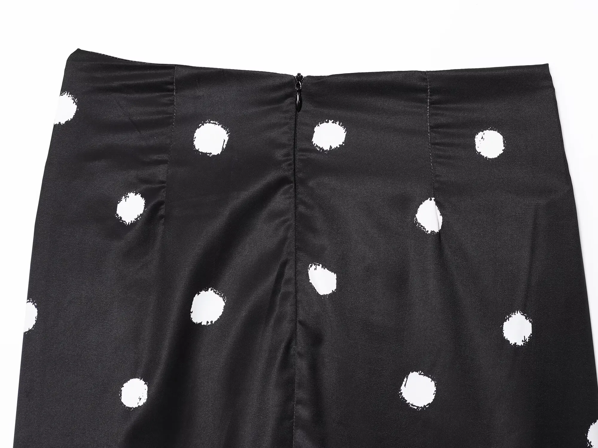 TFAFXY 2025 Polka Dot Skirt Women Wrap Ruched Midi Skirt Woman New Fashion Elegant Long Skirts For Women Party Skirts