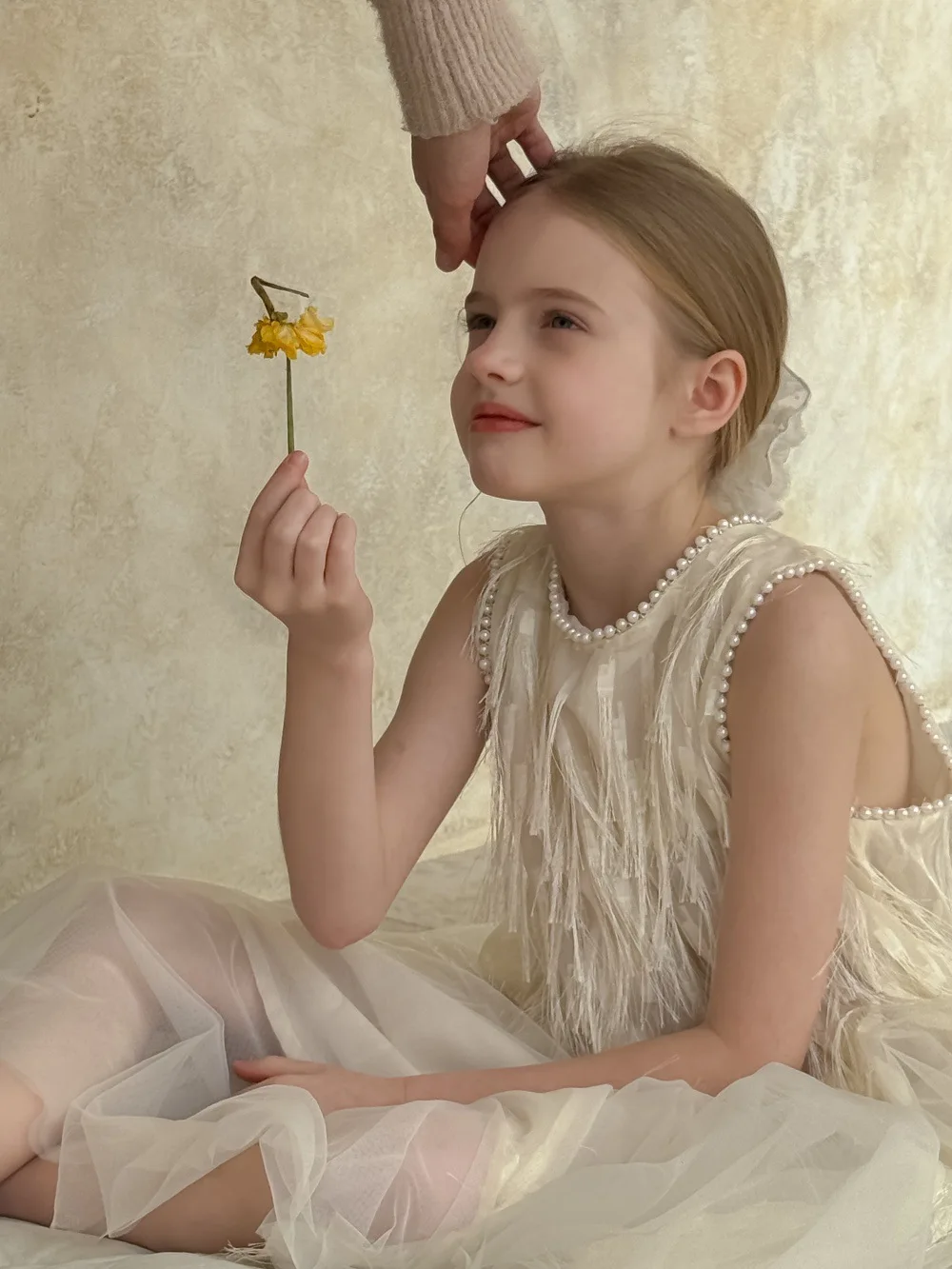 Children Clothing Korean 2026 Girls Summer New Tassel Pearl Vest Dress Little Girl Princess Mesh Dress Trend