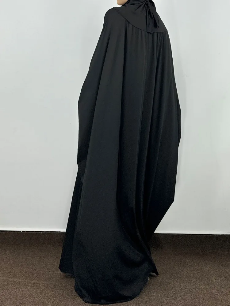 Islamic Abaya Modesty Ramadan Dress Muslim Abayas Hooded Long Sleeve One-piece Prayer Hijab Dress Women Jilbabs Turkish Kaftans