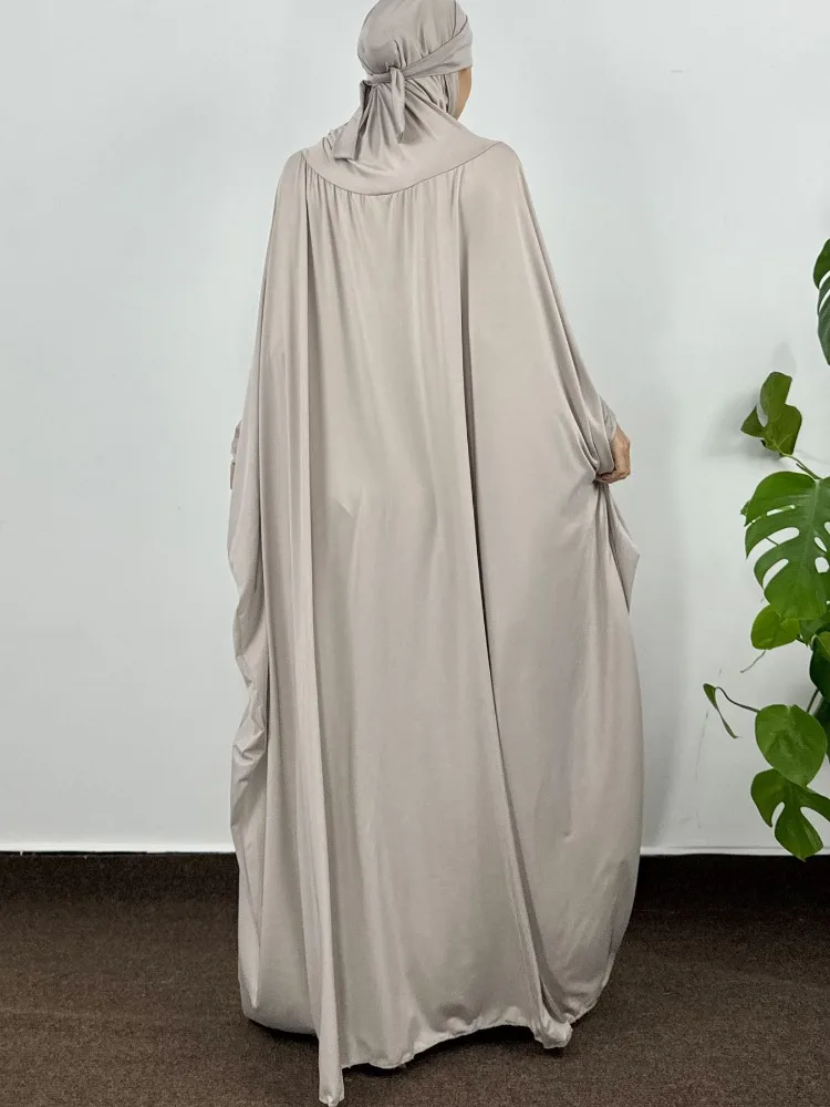 Islamic Abaya Modesty Ramadan Dress Muslim Abayas Hooded Long Sleeve One-piece Prayer Hijab Dress Women Jilbabs Turkish Kaftans