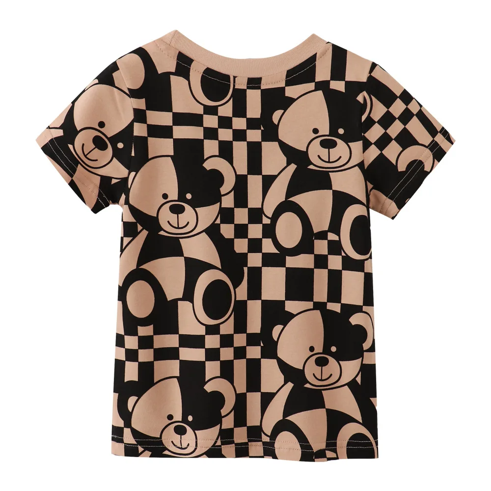 2025 Summer Children Boys T-shirts Cartoon Printed Short Sleeve Thin Cotton Baby Boys Shirts O-necck Versatile Kids Boys Tops